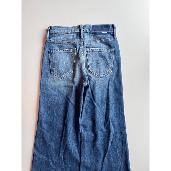 MOTHER The Tomcat Roller Chew The Sweetest Treat Cropped Wide Leg Jeans, Size 23 - Picture 7 of 15